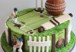 cricket theme cake